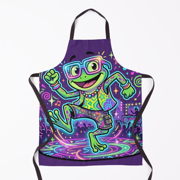 Item preview, Funky Party Frog – Neon Groove Vibes designed and sold by RH Design Lab.