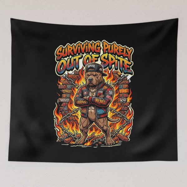 Item preview, Pitbull Surviving Purely Out Of Spite Hip Hop Graphic designed and sold by Tong4130.