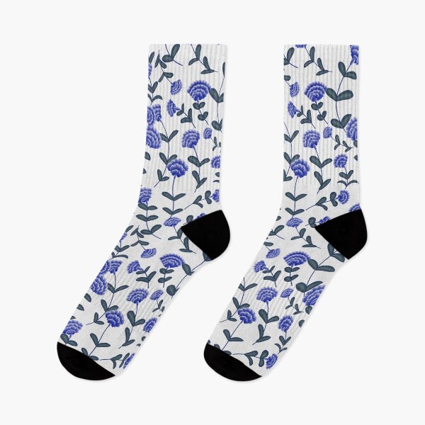 Aperçu de l'œuvre Motif floral bleu créée et vendue par Nora Gad.