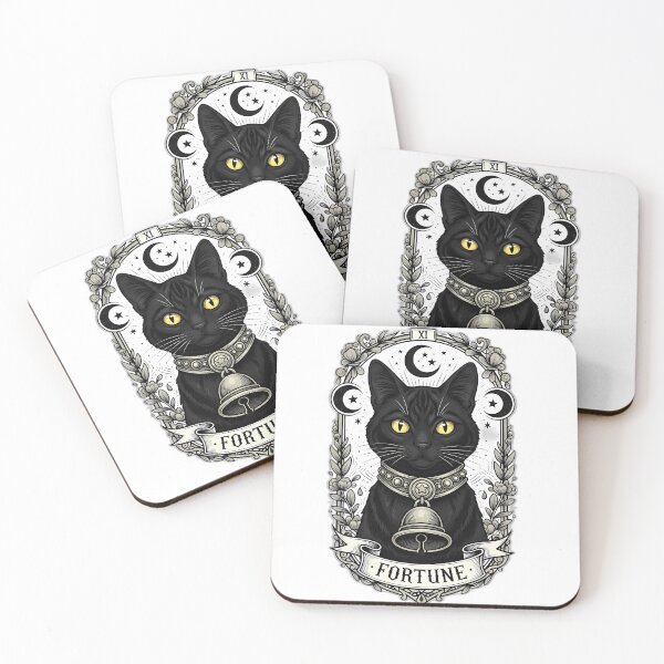 Artikelvorschau, Schwarze Katze Glocke Tarot Wappen entworfen und verkauft von pumsquare.