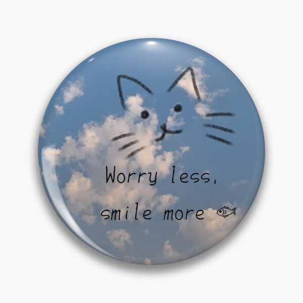 Item preview, Cute Cloud Cat Doodle - Worry Less Smile More designed and sold by Phrikthai2009.