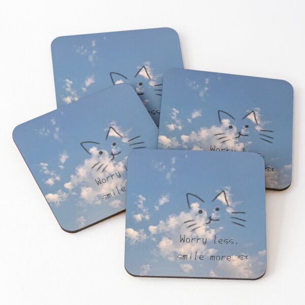 Item preview, Cute Cloud Cat Doodle - Worry Less Smile More designed and sold by Phrikthai2009.