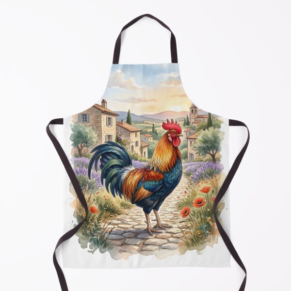 Item preview, Gallic Rooster Overlooking a Provencal Village designed and sold by RubisLeaf.