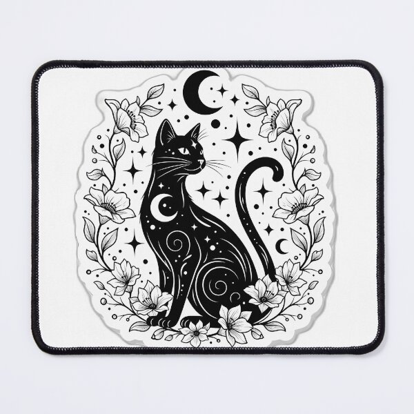 Item preview, Moon Garden Black Cat Emblem designed and sold by IllumeInk.
