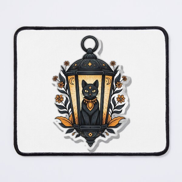 Artikelvorschau, Himmlische schwarze Katzen-Tarotlaterne entworfen und verkauft von IllumeInk.