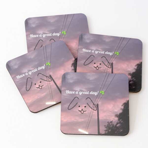 Item preview, Have a Great Day! Aesthetic Purple Sky with Cute Dog Doodle designed and sold by Phrikthai2009.