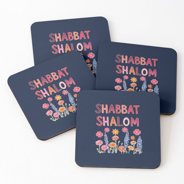 Item preview, Shabbat Shalom Floral Typography designed and sold by Thank-HaShem.