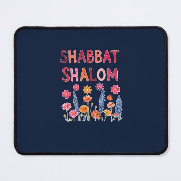Item preview, Shabbat Shalom Floral Typography designed and sold by Thank-HaShem.