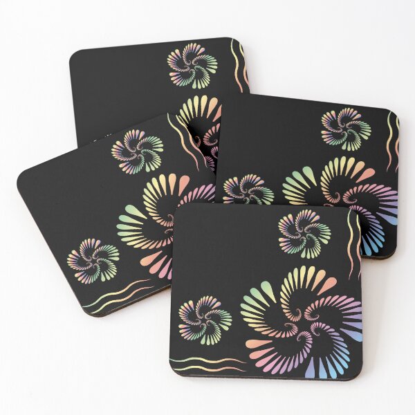 Item preview, Floral corner arrangement made of petals and wavy lines 2 designed and sold by ZorianArt.