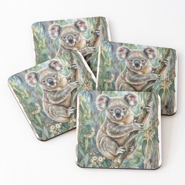 Item preview, Vintage-Style Koala Illustration – Australian Bushland Serenity designed and sold by RubisLeaf.