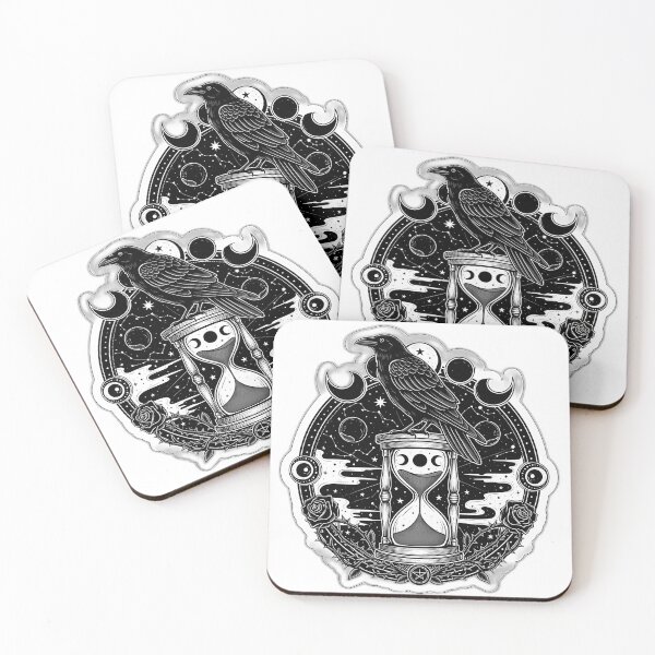 Item preview, Raven Hourglass Occult Crest designed and sold by IllumeInk.