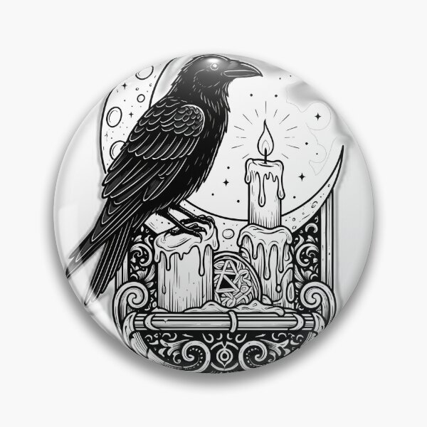 Item preview, Raven Candle Moon Relic designed and sold by IllumeInk.