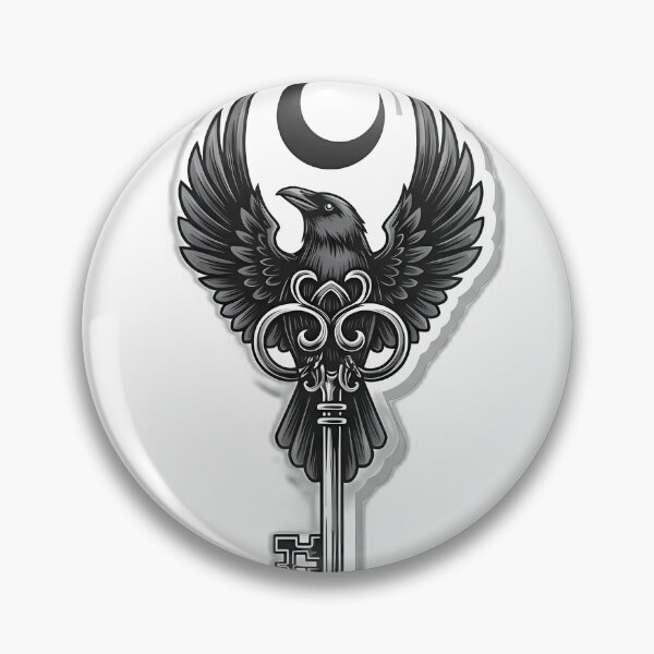 Item preview, Sello de la llave del cuervo lunar designed and sold by IllumeInk.