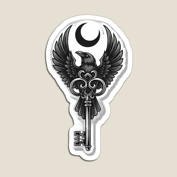 Item preview, Lunar Raven Key Sigil designed and sold by IllumeInk.