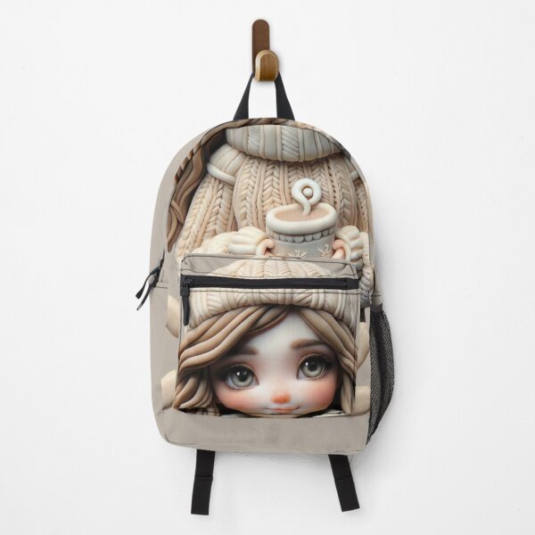 Item preview, Cute Cozy Girl Illustration – Aesthetic Coffee Lover Art, Soft Neutral Kawaii Design designed and sold by Raslanity.