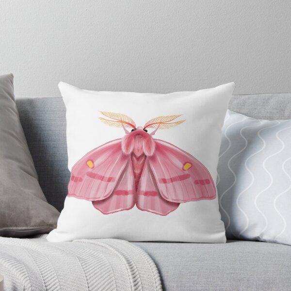 Item preview, Colorful moth with pink wings and unique features resting on a plain background during daylight designed and sold by Ms. Iryna.
