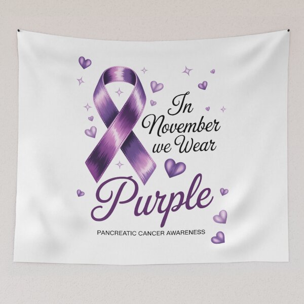 Item preview, In November We Wear Purple Pancreatic Cancer Awareness Ribbon November Support designed and sold by papertaless.