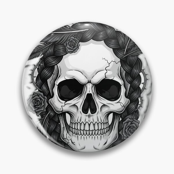 Item preview, Gothic Braid Skull Portrait designed and sold by IllumeInk.