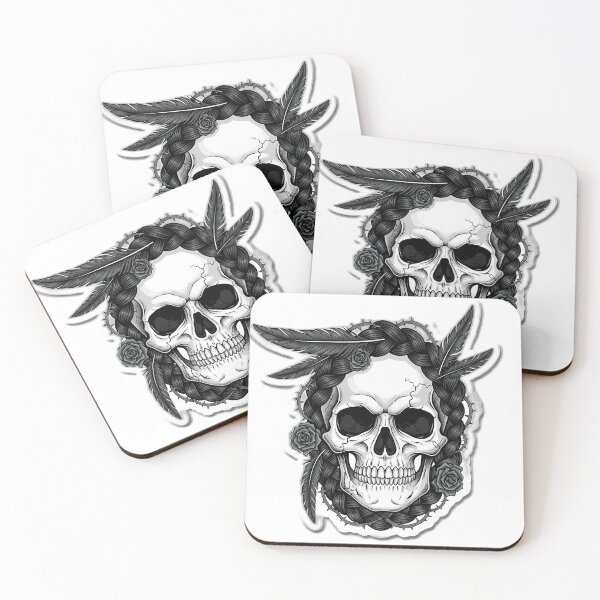 Item preview, Gothic Braid Skull Portrait designed and sold by IllumeInk.