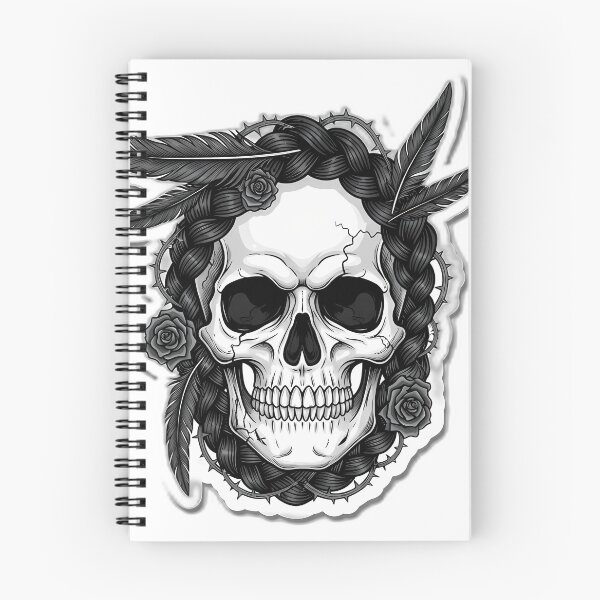 Item preview, Gothic Braid Skull Portrait designed and sold by IllumeInk.