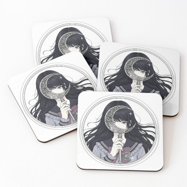 Item preview, Dark Schoolgirl Moon Key Badge designed and sold by IllumeInk.