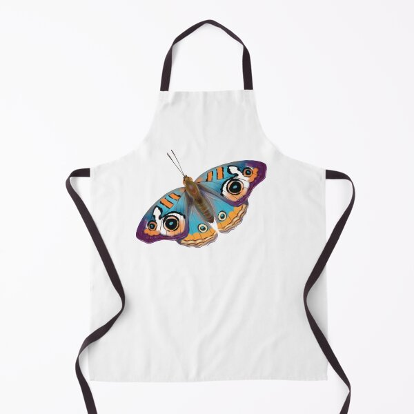 Item preview, Colorful butterfly with blue and orange wings sits on white background during springtime in nature designed and sold by Ms. Iryna.