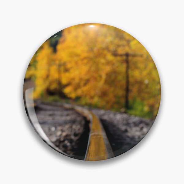 Item preview, Railway Track in Autumn – Golden Leaves Perspective View designed and sold by onubi.