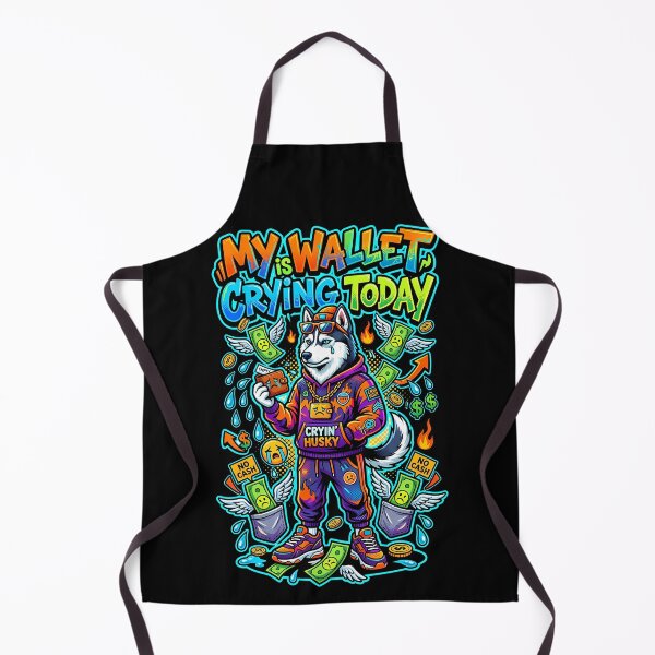 Item preview, Husky My Wallet Is Crying Today Streetwear Typography Art designed and sold by Tong4130.