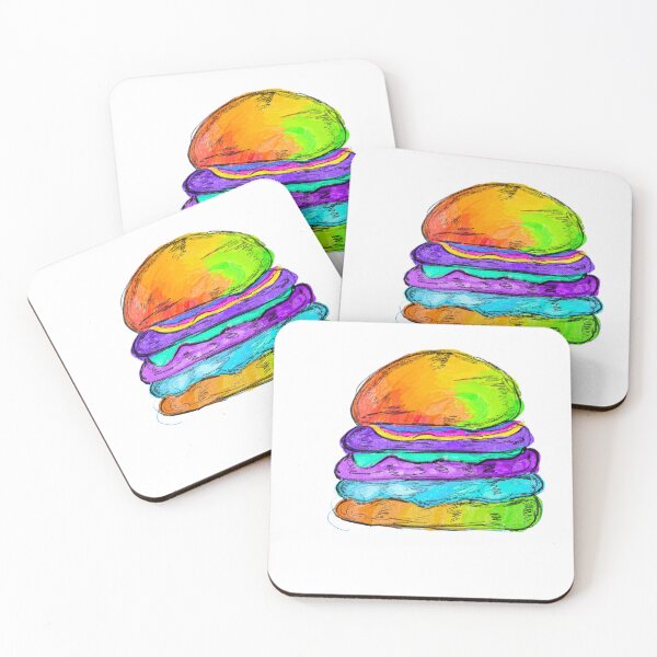 Item preview, Multi coloured burger  designed and sold by Aimzeescrazycreations.