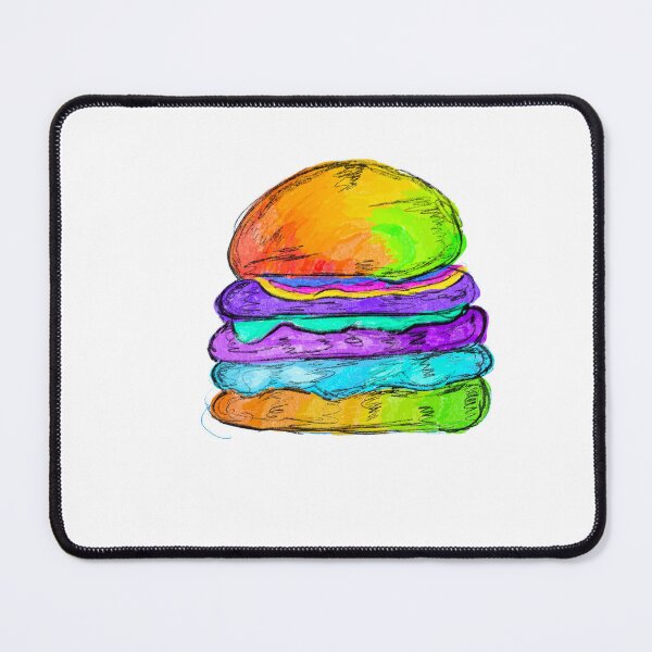 Item preview, Multi coloured burger  designed and sold by Aimzeescrazycreations.
