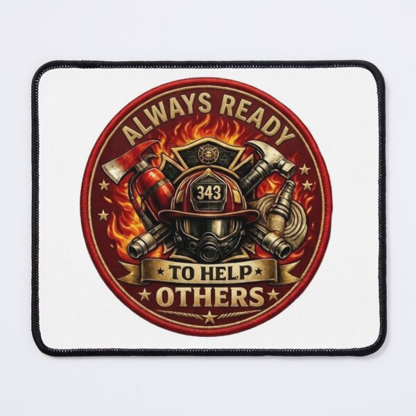 Item preview, Always Ready To Help Others - Premium Firefighter Hero Embroidered Patch Style designed and sold by Psychlee Best Finds.