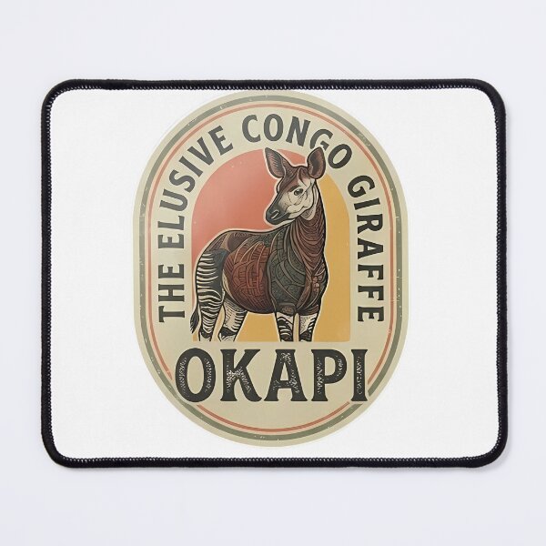 Item preview, The Elusive Congo Giraffe Okapi Vintage Badge designed and sold by LYZ7VANI.