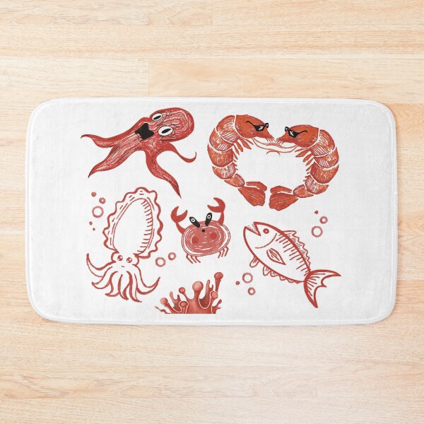 Item preview, Cute Red Sea Creatures Set designed and sold by Pryhozha.