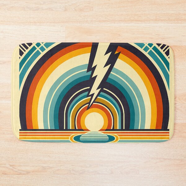 Item preview, Retro Rainbow Lightning Sunset designed and sold by InkSmithery.