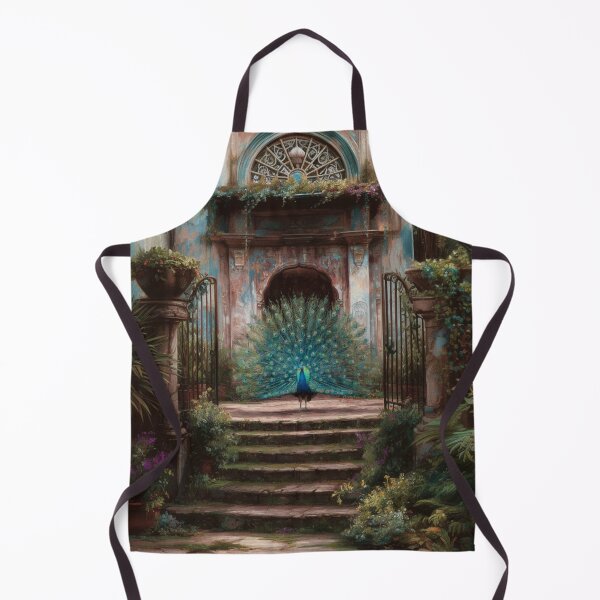 Item preview, A majestic Peacock displaying its full tail in a palace garden, Birds in Motion designed and sold by CDC40.