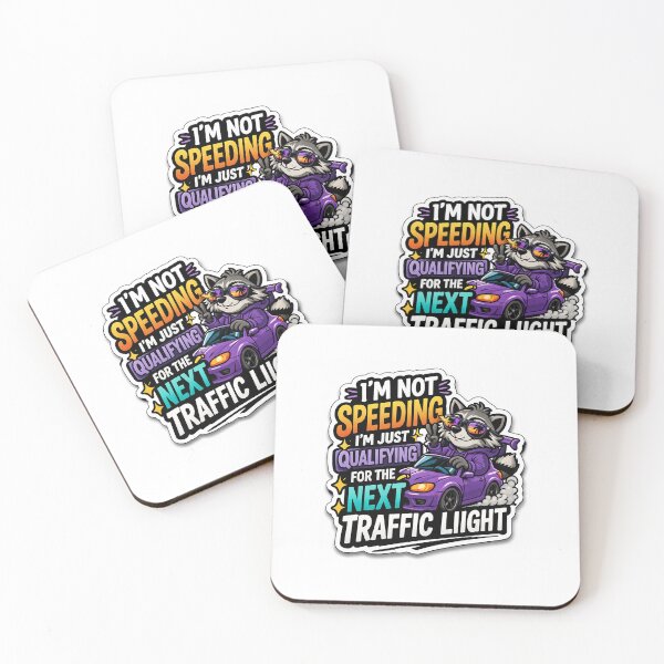 Item preview, Funny Racing Raccoon Car Sticker designed and sold by AmbiM.