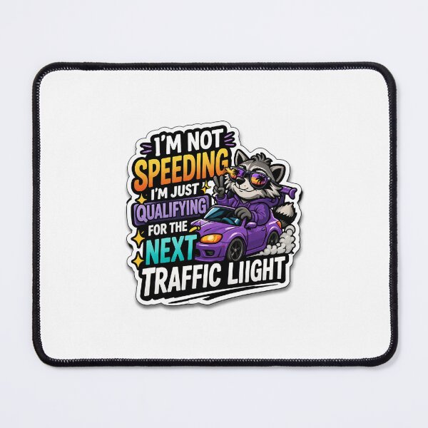 Item preview, Funny Racing Raccoon Car Sticker designed and sold by AmbiM.