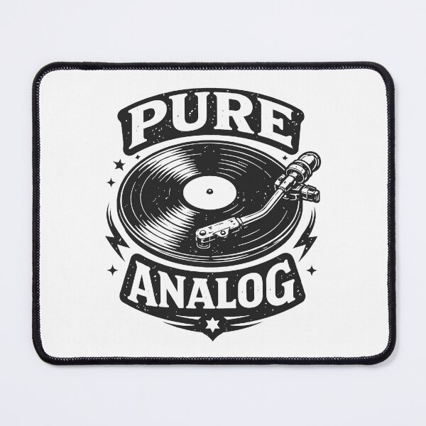 Item preview, Pure Analog Vinyl Record Badge designed and sold by SnappyPNG.