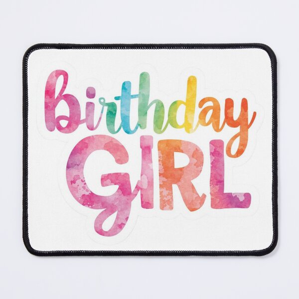 Item preview, Birthday Girl Rainbow Text designed and sold by PamLeeDesign.