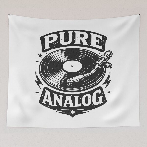 Item preview, Pure Analog Vinyl Record Badge designed and sold by SnappyPNG.