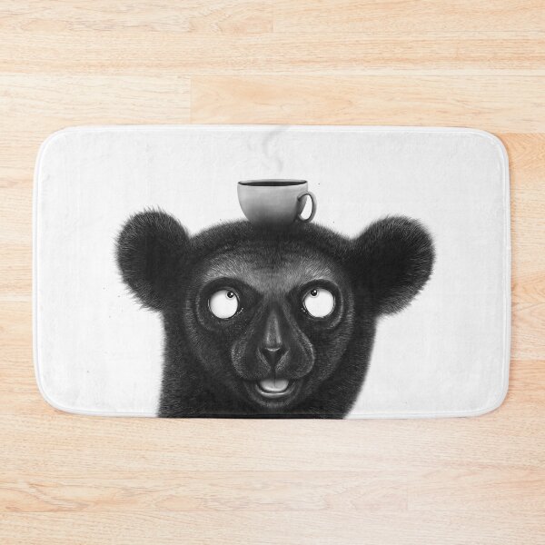 Item preview, Black lemur with coffee designed and sold by Valeriya Korenkova Kodamorkovkart.