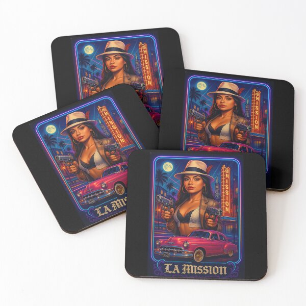 Item preview, La Mission Femme Fatale Lowrider Crimewave Neon Tee designed and sold by DyfunctionalTee.