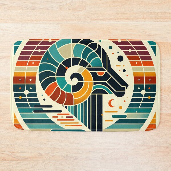 Item preview, Geometric Aries Ram Symbol designed and sold by InkSmithery.