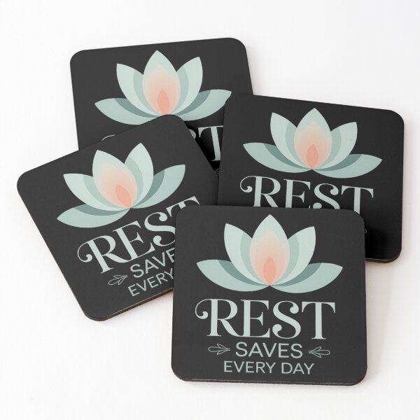 Item preview, Rest Saves Every Day Self-Care Inspirational Quotes designed and sold by Formatage.
