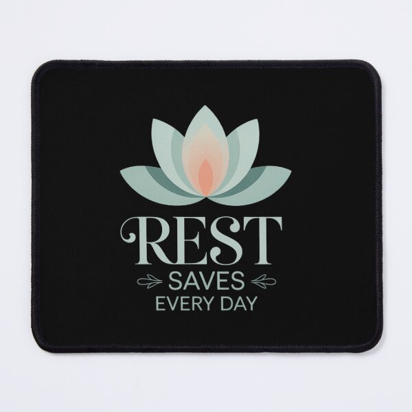 Item preview, Rest Saves Every Day Self-Care Inspirational Quotes designed and sold by Formatage.