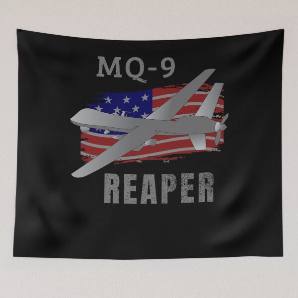 Item preview, MQ-9 Reaper Drone American Flag Design designed and sold by Emberglowo.