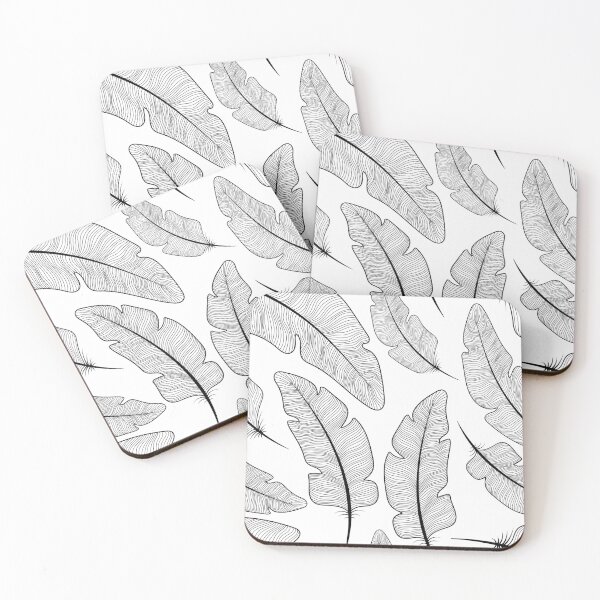 Item preview, Black feathers on white background designed and sold by AnnaHolyph.