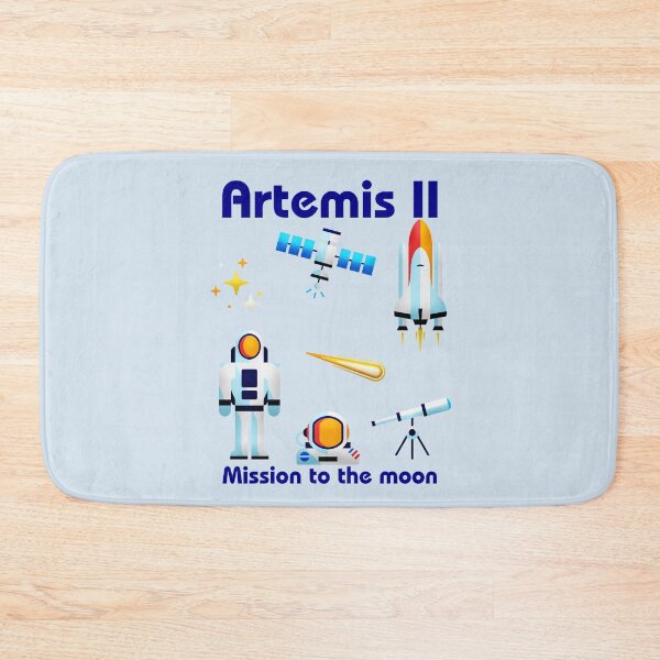 Item preview, Artemis II Mission To The Moon - Space Exploration Flat Art Elements designed and sold by Yasmine Mohammed.