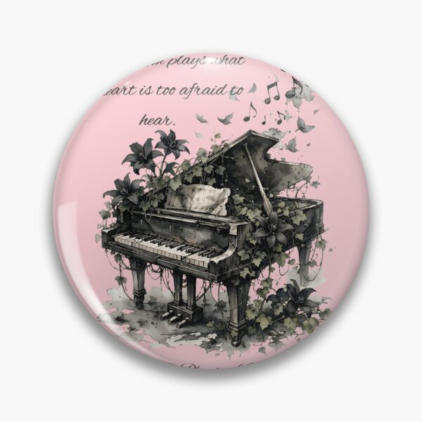 Item preview, The Phantom’s Echo | Dark Academia Piano Quote & Gothic Lily Art designed and sold by Studio77-Gothic.