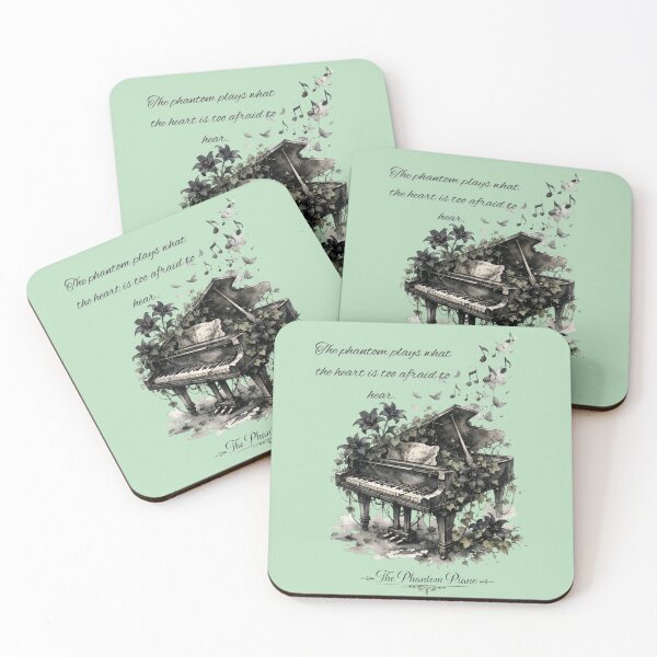 Item preview, The Phantom’s Echo | Dark Academia Piano Quote & Gothic Lily Art designed and sold by Studio77-Gothic.